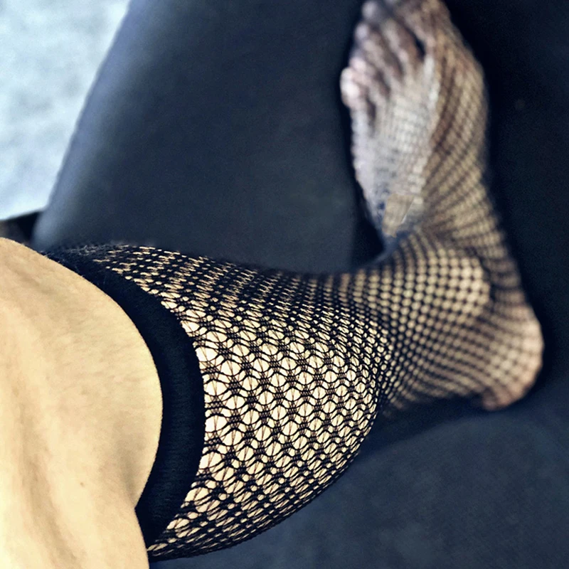 

Nylon Stocking Pantyhose Man Calf Socks Sexy Nylons Fishnet Patterned Socks Masculine Man Power Demonstrate Delicate Jacquard