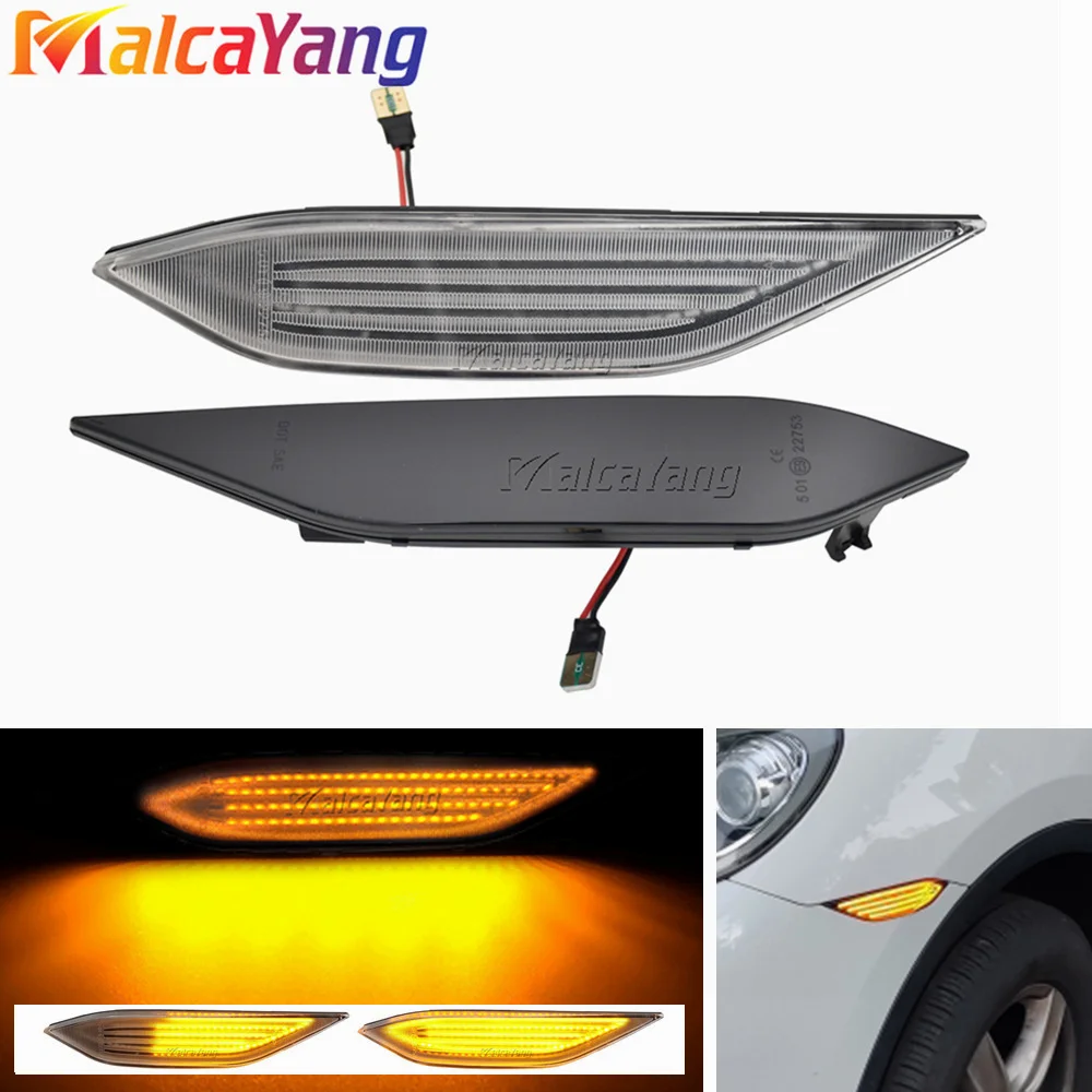 1Pair Repeater Flashing LED Side Marker Indicator Light For Porsche Cayenne 958 92A 2010-2014 Car Turn Signal Dynamic Amber Lamp