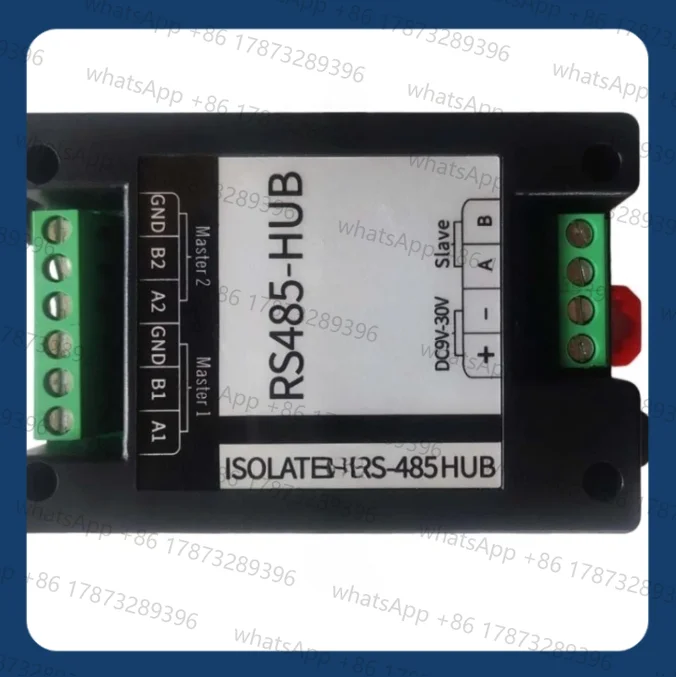 Industrial RS485 HUB With Buffer, 2 Master and 1 Slave, RS-485 Repeater Splitter Signal Isolator Cache Communication Extension