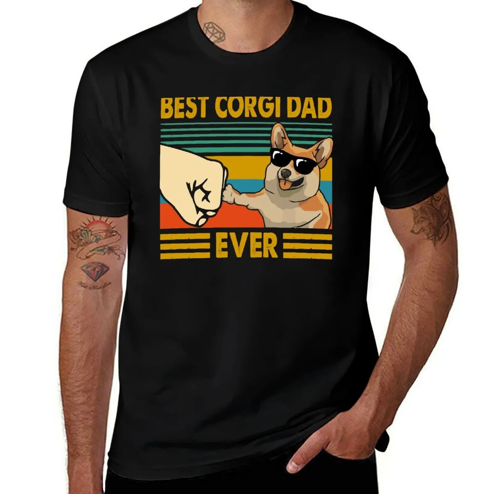 

t luxury Corgi t cotton t Ever Dad for Owner shirts man shirt Funny Best shirt designer T-Shirt Corgi funny man man