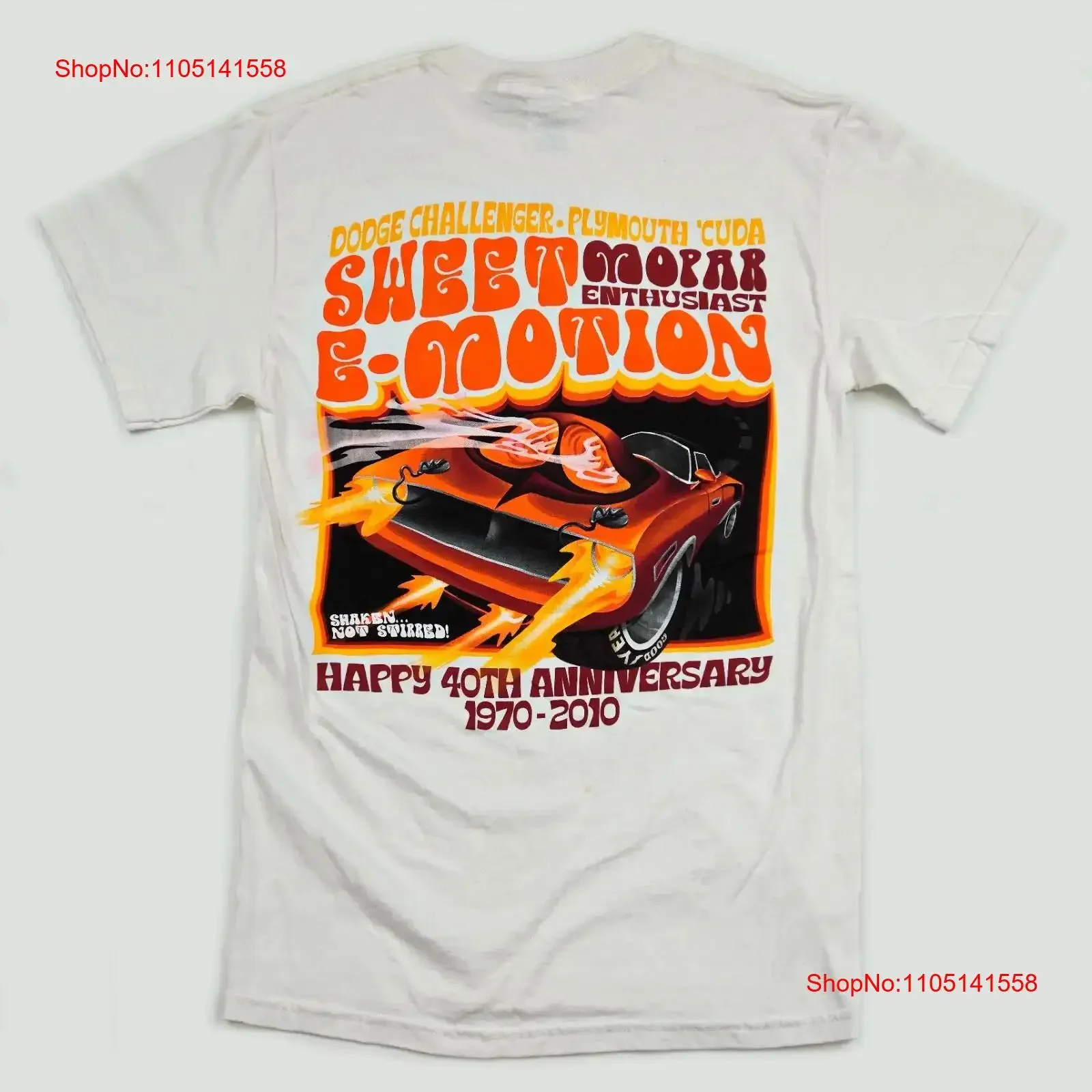 Mopar Enthusiast Sweet E Motion Challenger 'Cuda 40th Anniv T Shirt Sz S vintage Washed Top For Everyday Wear Comfortable