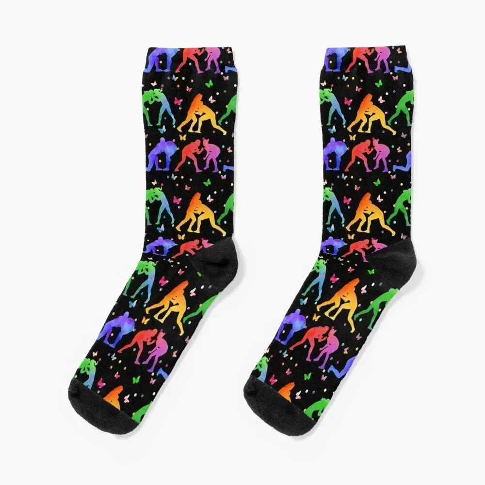 

Wrestling Color Art Socks Men's hockey funny sock Socks For Man Women's