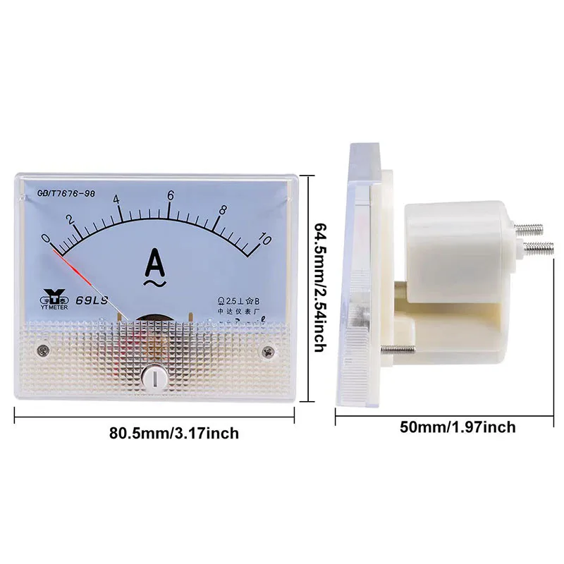 الإيجابية والسلبية تيار مستمر الفولتميتر ، 69C9 نوع المؤشر ، 500 فولت