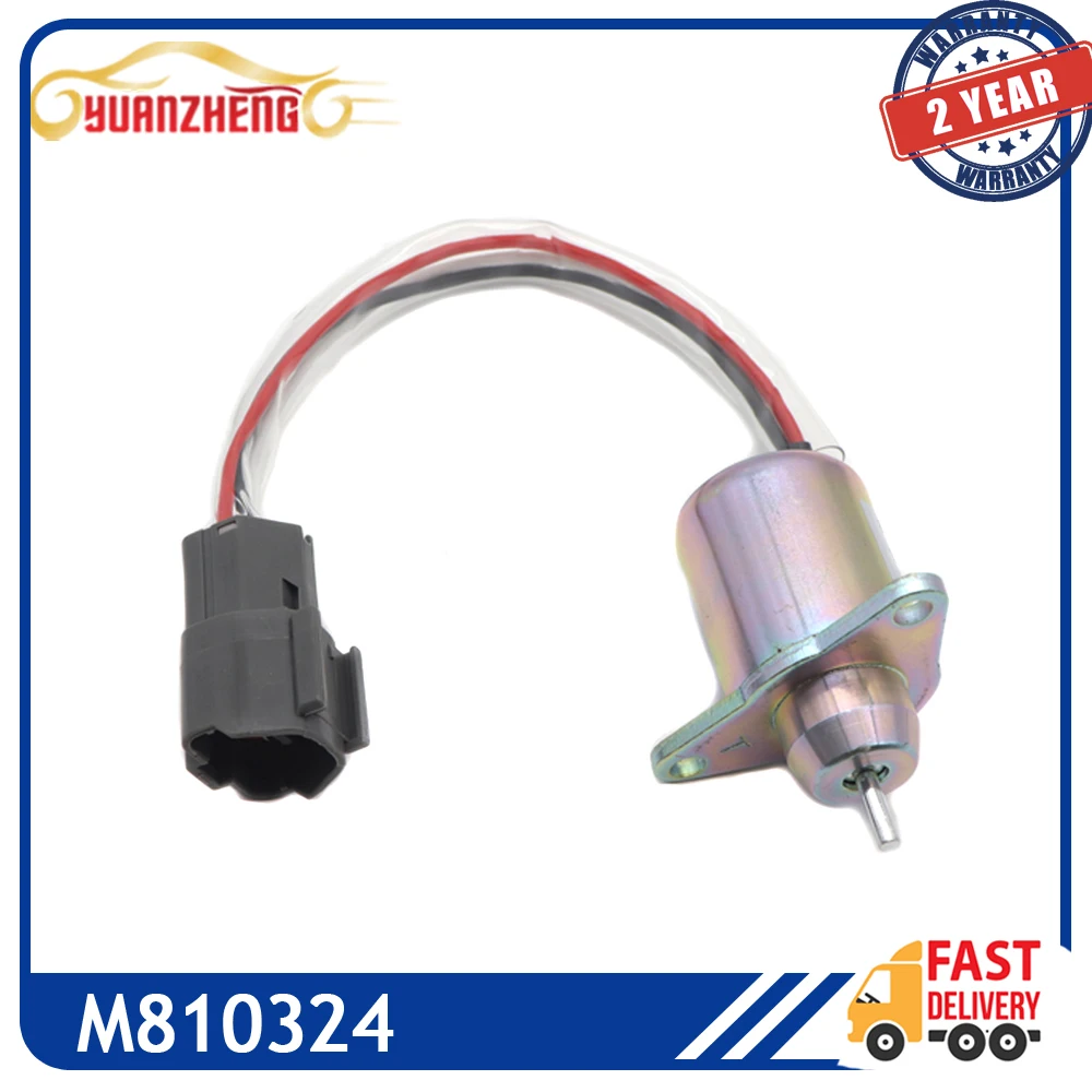 M810324 12V Fuel Shut Off Solenoid For John Deere tractor For Yanmar M808284 119233-77932 119653-77950 11923377932 11965377950