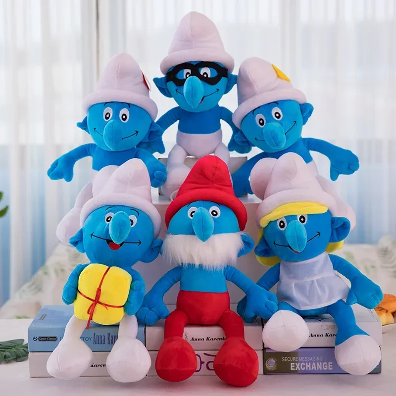 6 stijlen/35 cm Cartoon Smurfs Pop Smurfs Cartoon Model Actiefiguren Films Randapparatuur Kamer Decoraties Kinderen Verjaardagscadeau