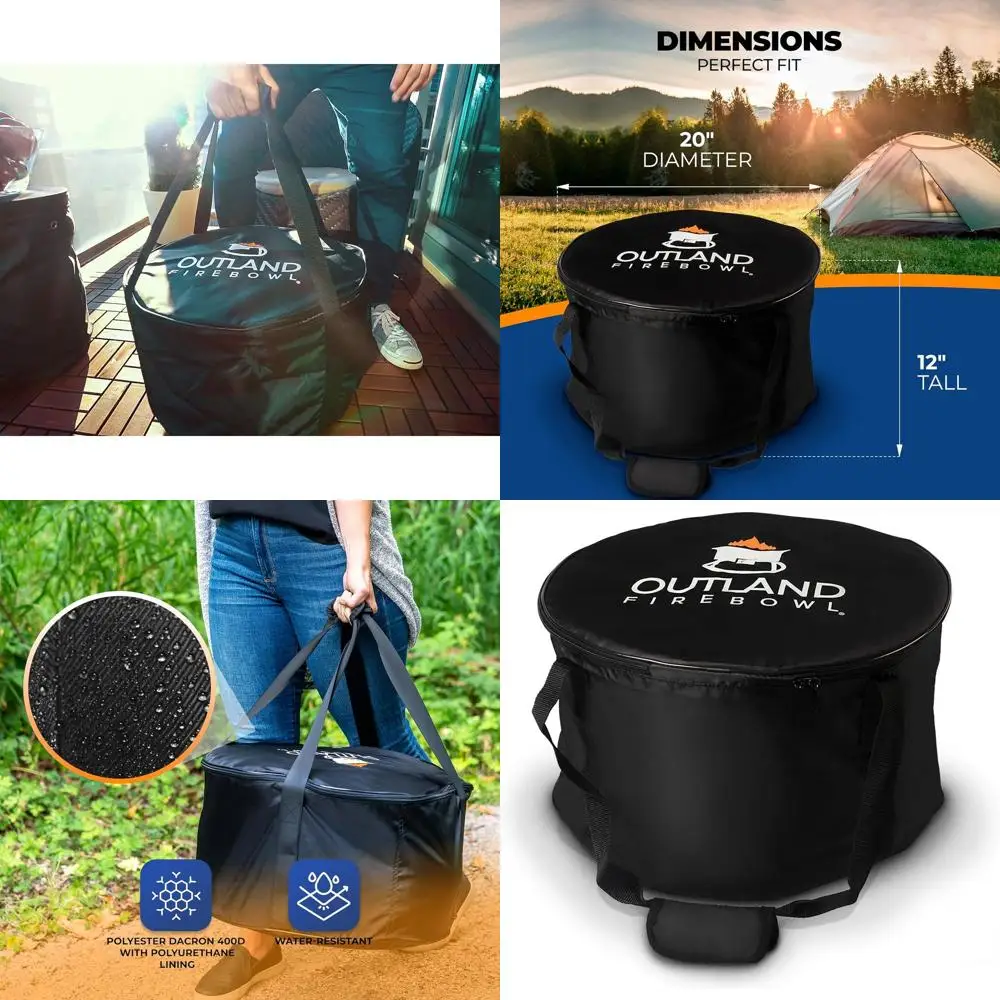 

19-дюймовый портативный уличный газовый очаг на пропане с УФ-защитой и всепогодной сумкой для переноски