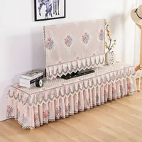 1pcs Simple Fabric Rectangular TV Cabinet Cover Fashionable Hanging LCD TV Cover Household TV Curved Dust Cover Cloth