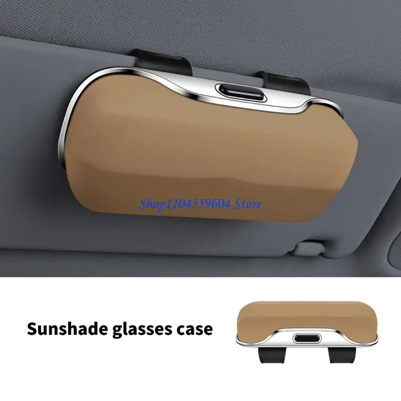

12QM Automotive Visors Mount Eyewear Storage Box with Quick Release Clip for Vehicles