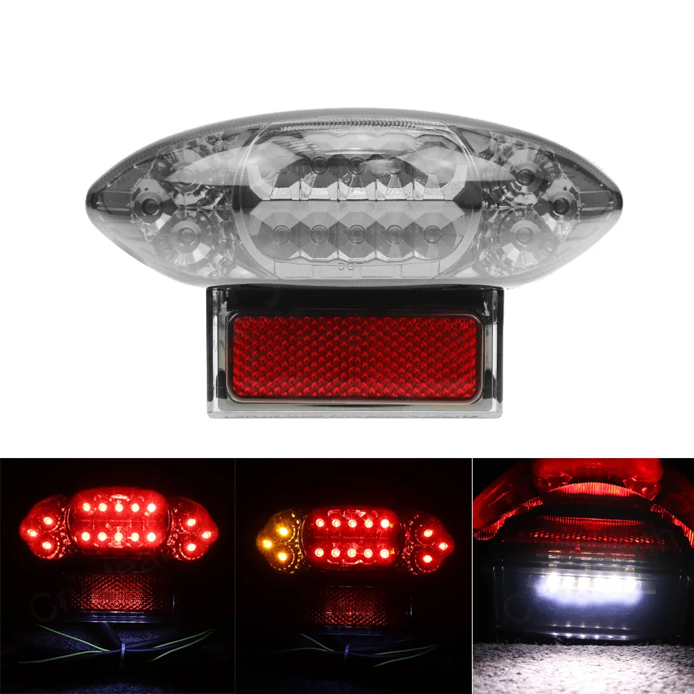 Smoke Tail Light Brake Turn Signals Integrated LED Light For Suzuki GSXF Katana 600 750 2003-2006, Hayabusa GSXR1300 1999-2007