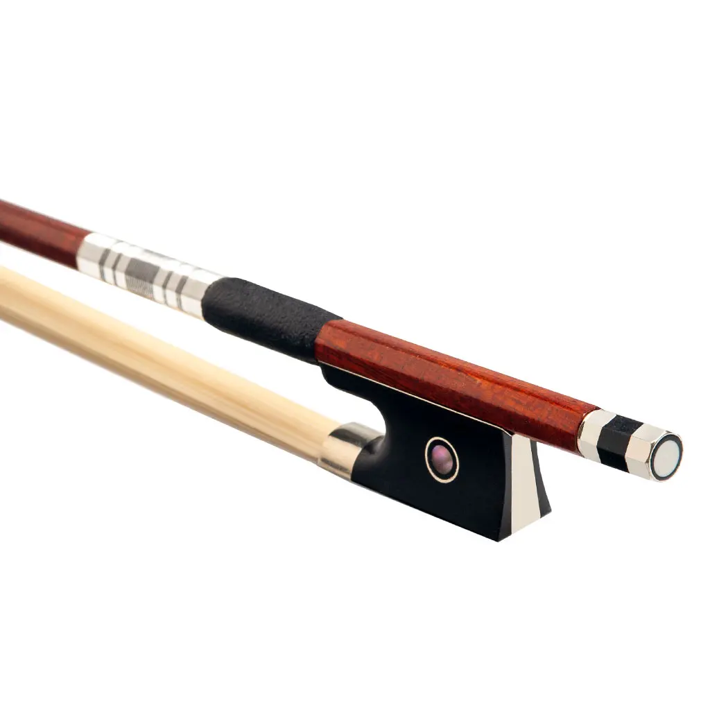 Professional 4/4 Violin Bow Hybrid Carbon Fiber Pernambuco Skin Stick Ebony Frog Violin Parts Accessories Durable Use