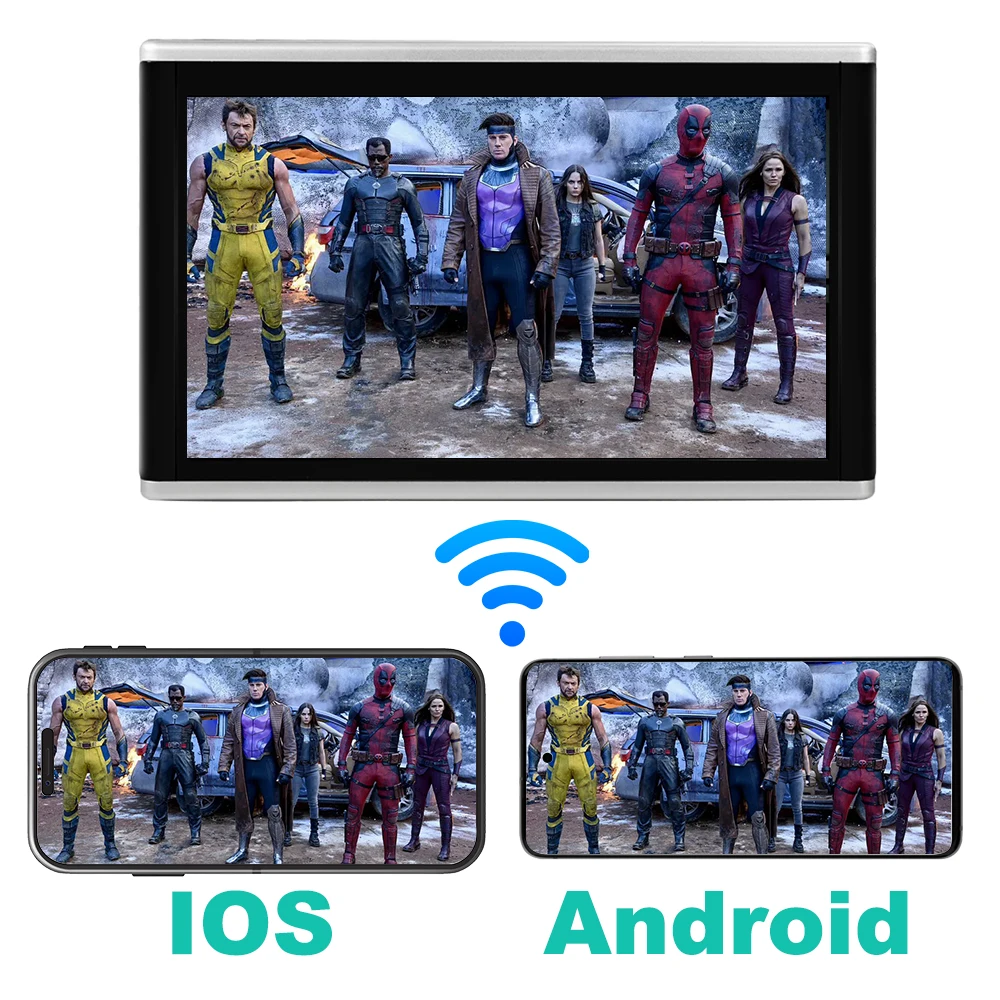 10.1" New Headrest Car  IPS Play Monitor Android 11 Touch Screen TV  Monitor 1080P For All Car Universal