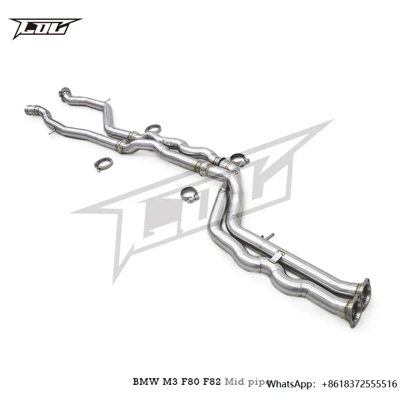 

X OEM Ready Ship Exhaust Pipes For M3 M4 F80 F82 F83 S55 3.0T 2014-2019 SS304 Car Exhaust System Equal Length Midpipe