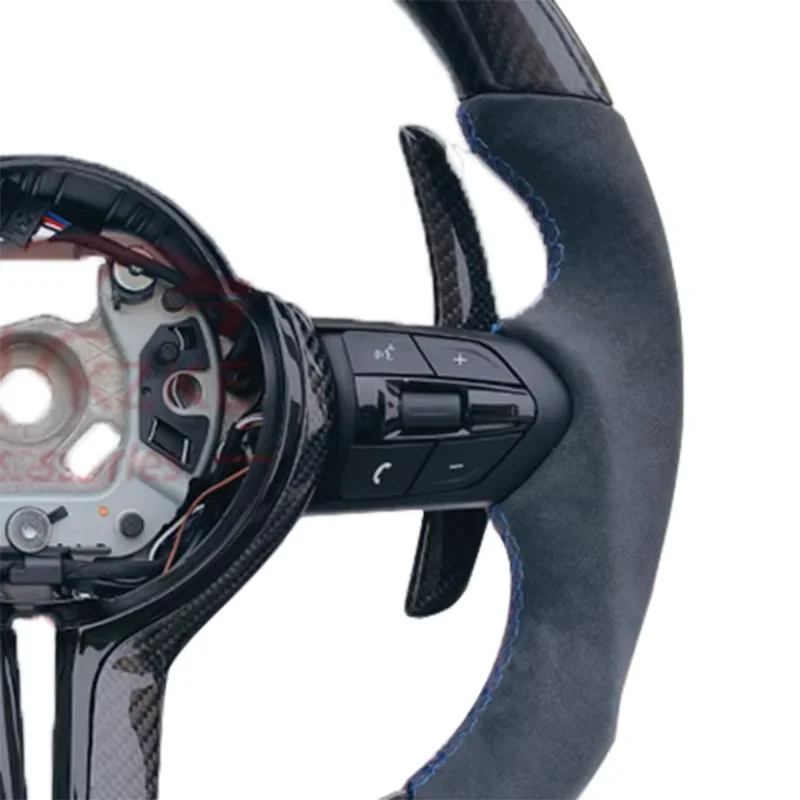 BMW F30 F10 F31 F20 E90에 적합한 카본 파이버 및 스포츠 스티어링 자동차 액세서리//M 로고 조립 스티어링 휠