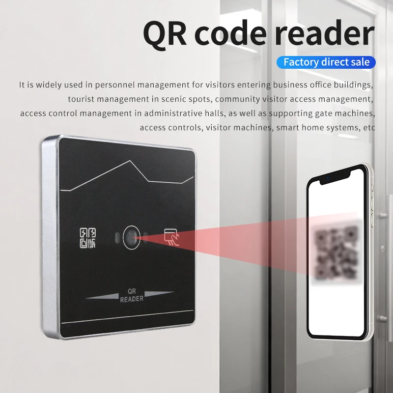 

Считыватель металлических карт доступа с QR-кодом, USB, RS485, RS232, формат Wiegand, толщина всего 8 мм, головка для считывания RF-кодов 13,56 МГц