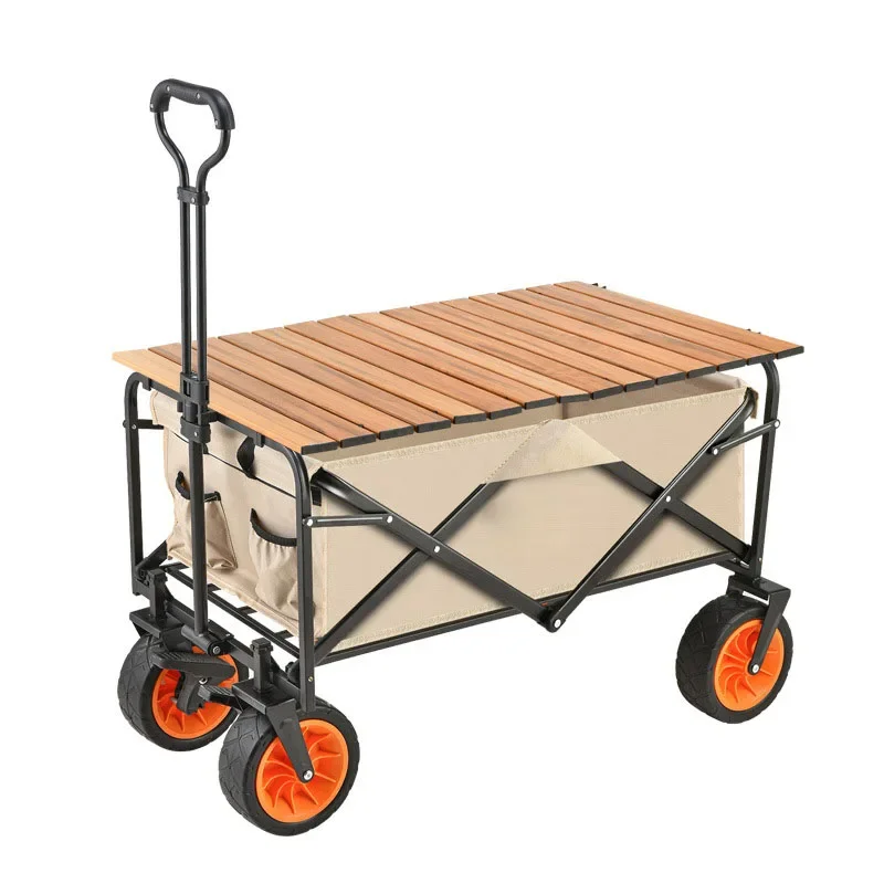 Trolley Folding Foldable Trailer Shopping Outdoor Wagon Hand Luggage Portable Picnic Beach Bag Market Camping Cart