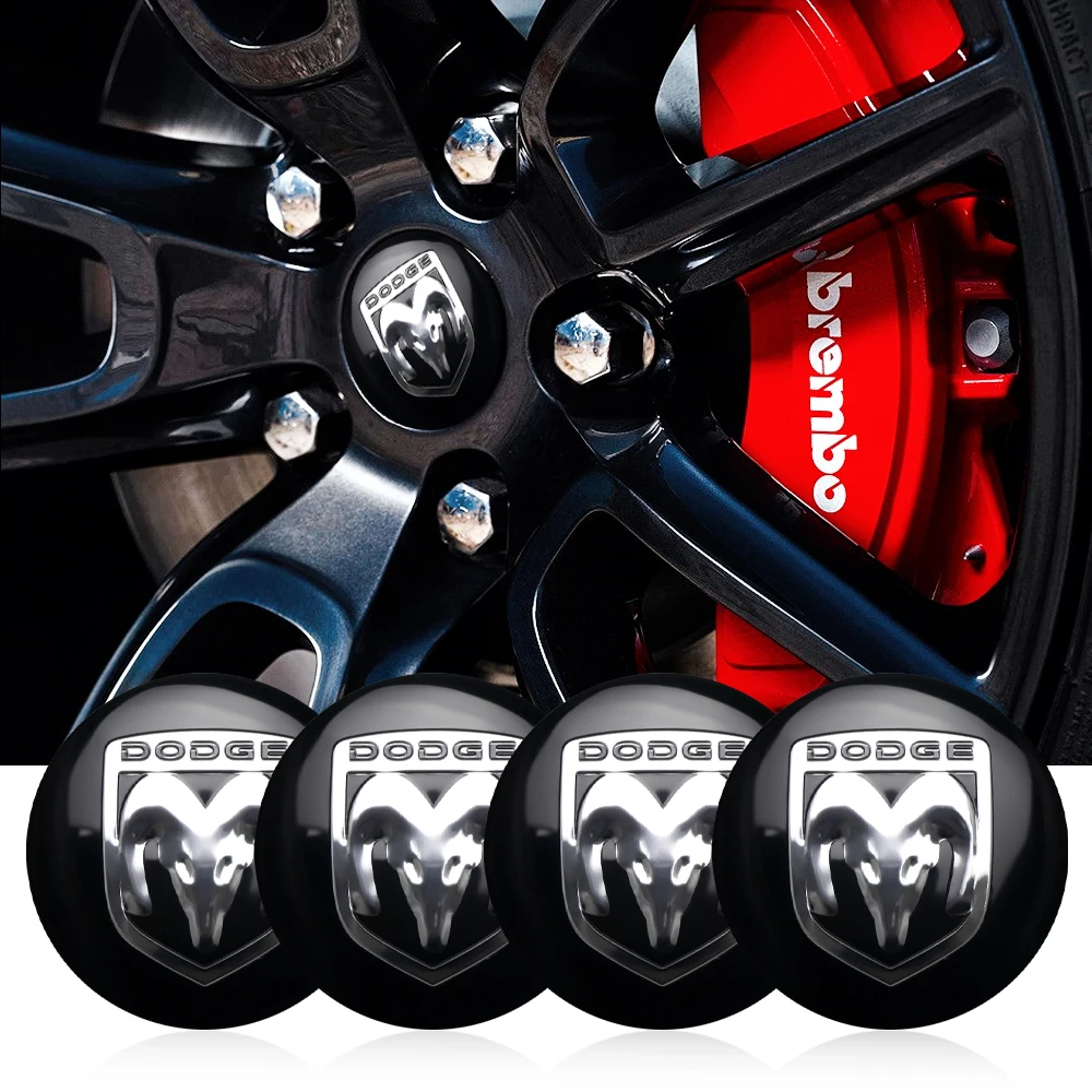 Tapacubos de centro de rueda de coche, pegatina de insignia de aluminio, accesorios de automóvil para Dodge Durango calibre Viper Magnum Ram Viper SRT Dart, 56MM