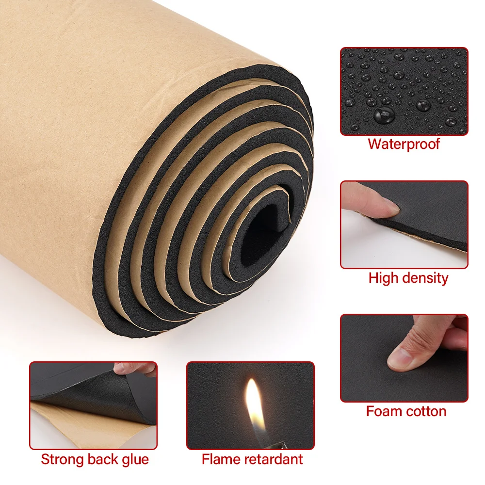 

Car Auto Sound Proofing Deadening Insulation Self Adhesive Cell Foam Interior Accessories Soundproof Cotton Car Accessories