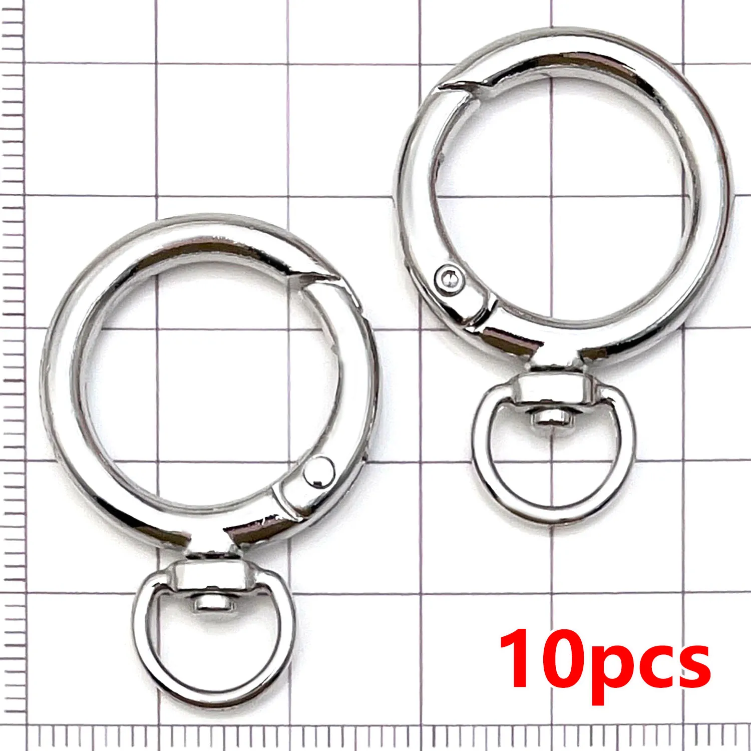 10pcs Mixed Shape Keychain Hardware Alloy
