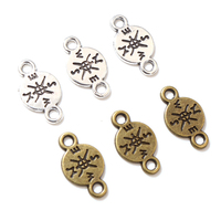 40pcs 16x9mm Charms Compass Antique Making pendant fit,Vintage Bronze Tibetan DIY Jewelry Accessories for Bracelet Necklace
