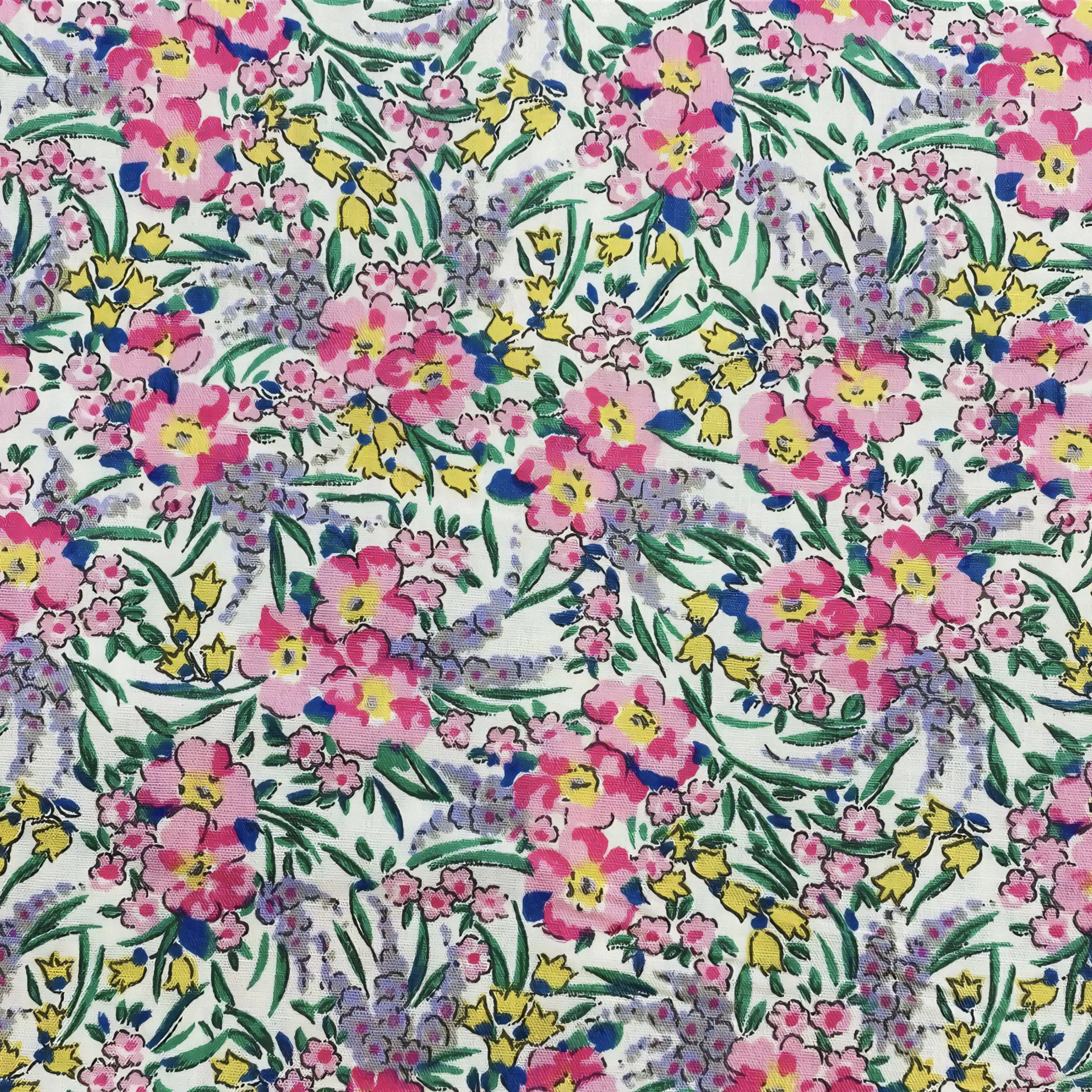 High Quality 100% Cotton Floral Fabric Soft Breathable Printed Cotton Cloth 145cm Width for Sewing Dressmaking DIY Craft