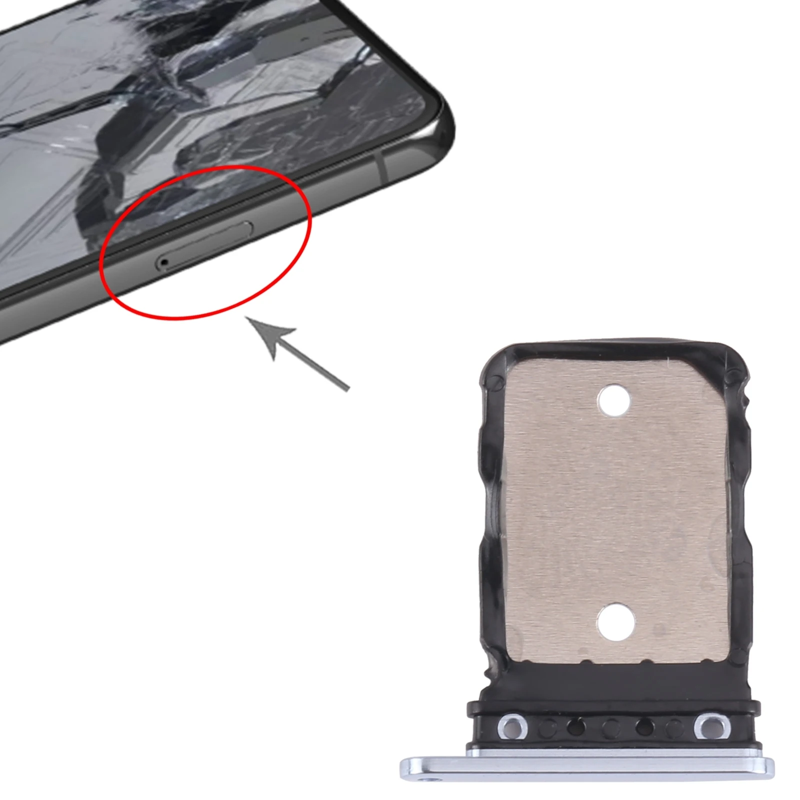 SIM Card Tray for Google Pixel 8 Pro SIM Card Tray Slot Holder Drawer Phone Spare Part