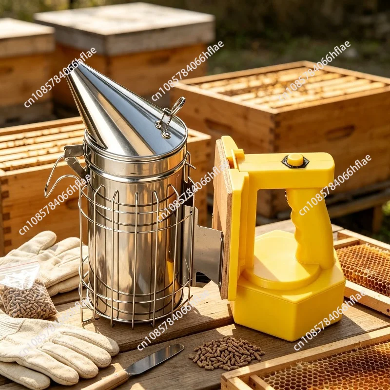 Daily Beekeeping Hand Tools Set Bee Hive Processing Tool and Bee Smoker Beginner Beekeeper Starter Package