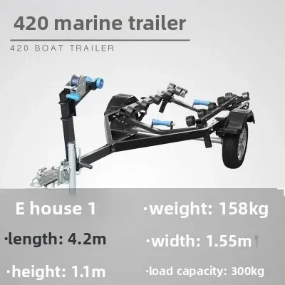 Boat trailer, rubber boat trailer frame, assault  fishing boat pull truck