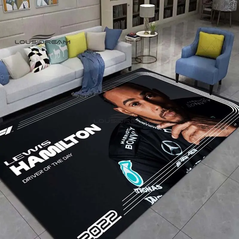 Lewis Hamilton Carpet and Rug 3D Printing F1 Racing car Carpet Living Room Bedroom Decorate Large Area Soft Carpet Kids Room Rug