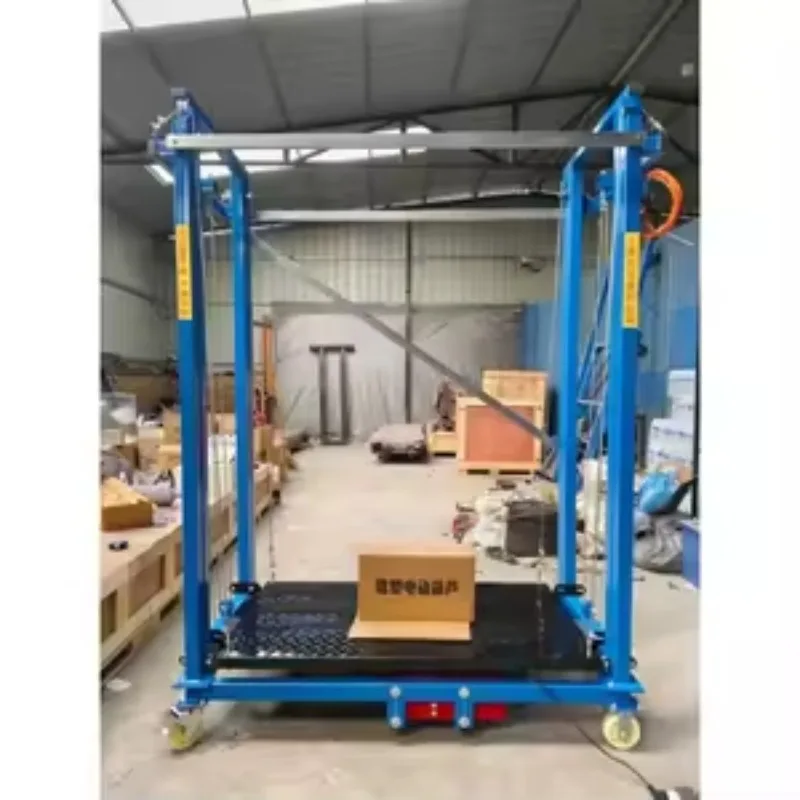 Ascenseur d'échafaudage Mobile électrique avec système de sécurité d'arrêt d'urgence, capacité de 500KG, hauteur de 2M 4M 8M