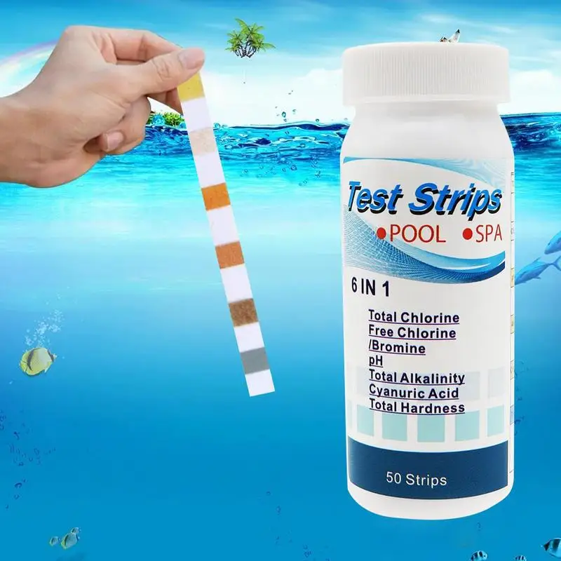 Hot Tub Test Strips 50 Pcs Spa Test Strips For Hot Tub Pool Water Test Kit Effective Water Tester Strips For Pool Water Tests