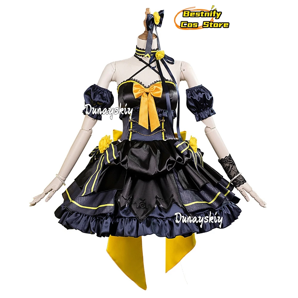 Anime ¡Ama vive! Nijigasaki High School Idol Club Nakasu Kasumi disfraz de Cosplay grupo de demonios vestido gótico de Lolita peluca mujer conjunto de fiesta