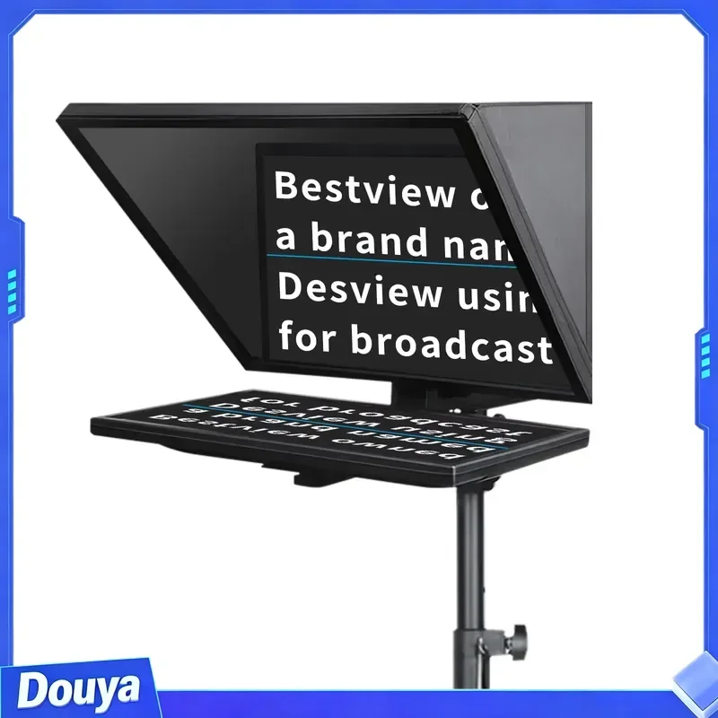 Desview 21.5 Inch Professional Broadcast Teleprompter for Studio and Live Streaming Webcasters and Youtubers