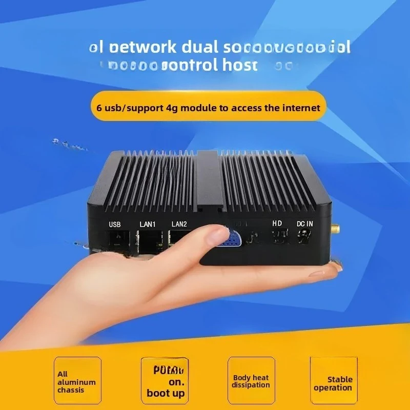Mini PC Dual Core Dual Ethernet Mini PCIe HDMI VGA Fanless Industrial Computer Windows Linux for IoT