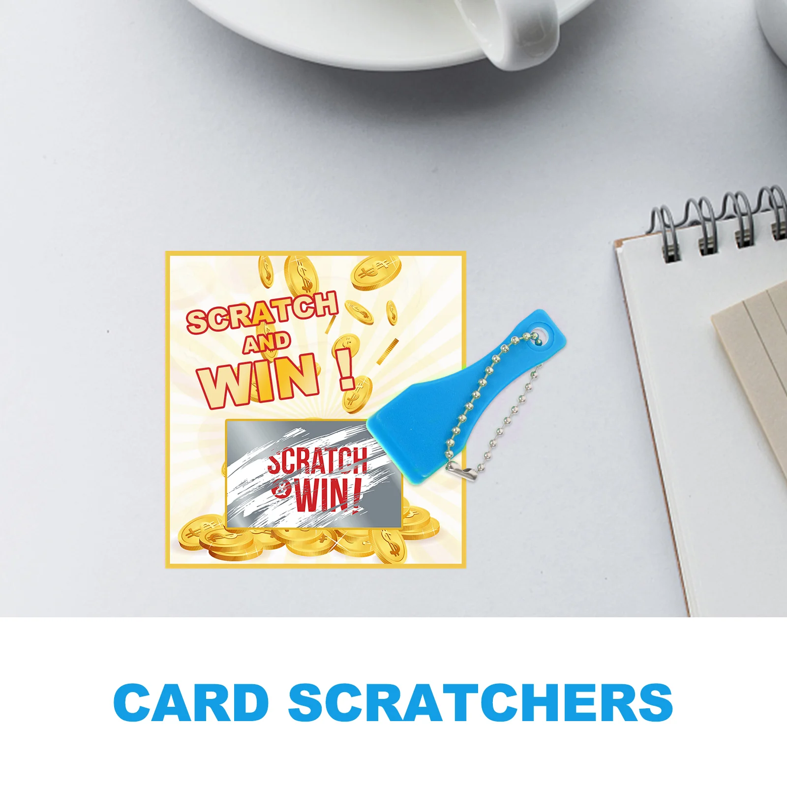 Kaartkrabgereedschap Loterijschraper Verfkrabber Label Sticker Blauw Plastic Draagbaar