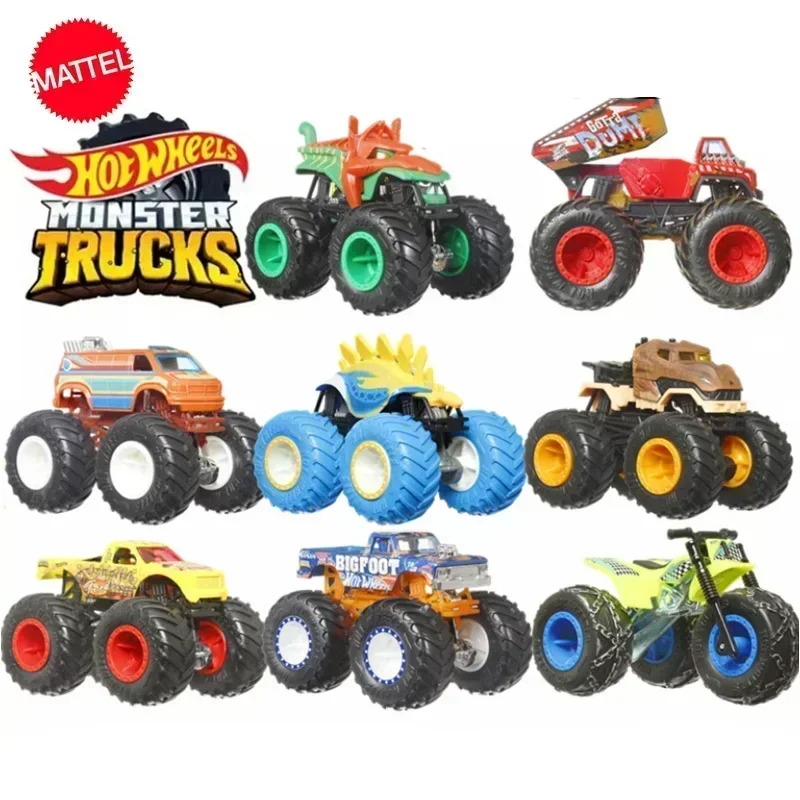 Original Mattel Hot Wheels Monster Truck Car New for 2024 Jurassic World Tyrannosaurus Vehicle Toys for Boys Collection Kid Gift