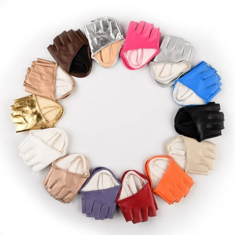 Gants de Performance demi-doigt pour femmes, adaptés au scène, discothèque, pôle danse, Style Punk, demi-paume