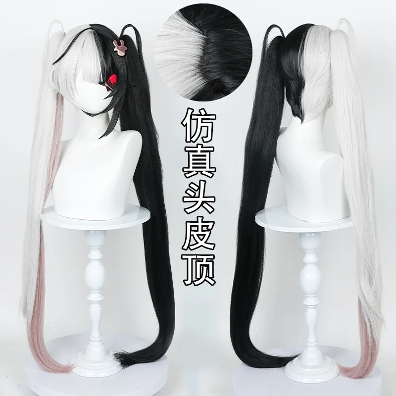 Game Honkai Star Rail Sparxie Cosplay Wig White Black Hair Heat Resistant Synthetic Hair Halloween Carnival Party For Men Women