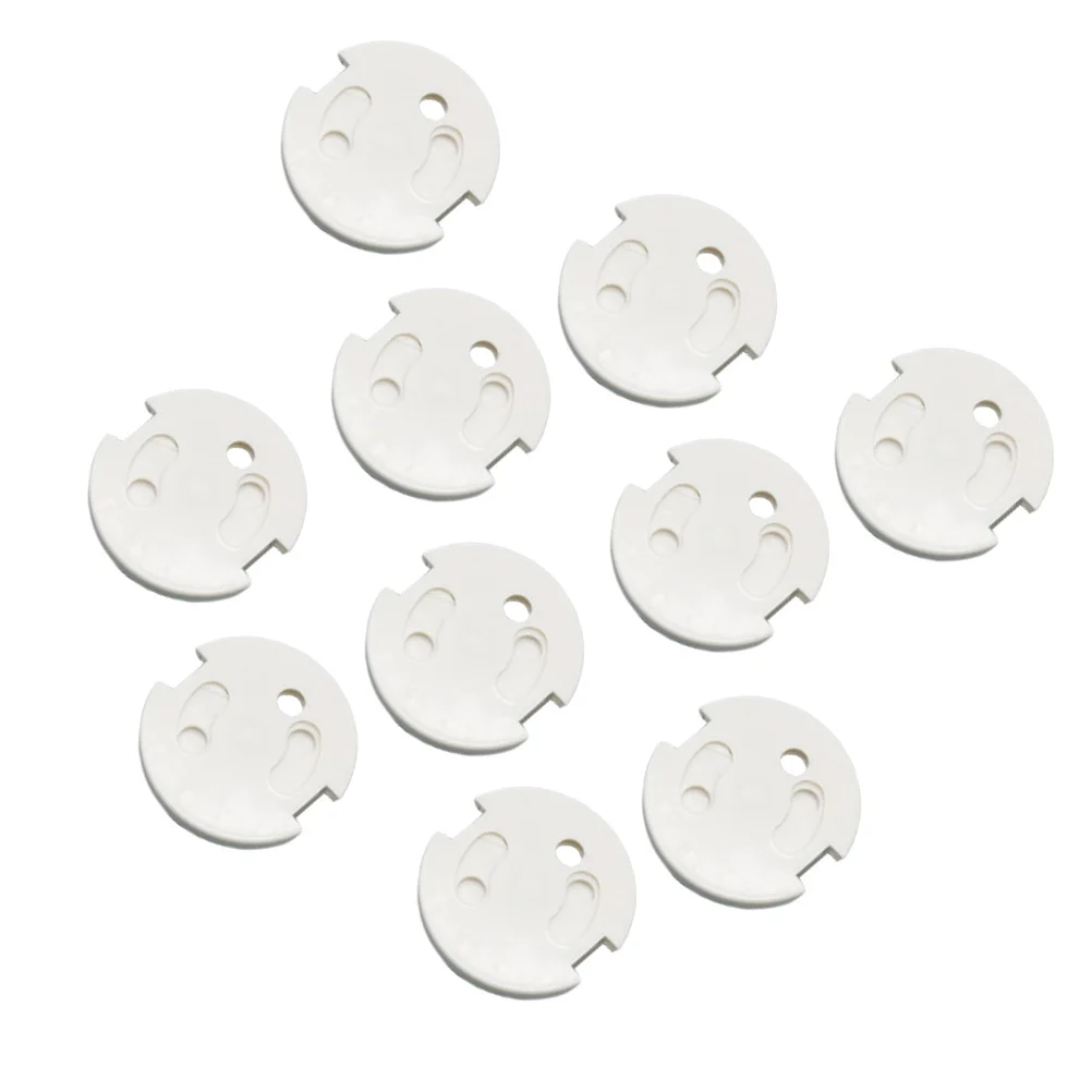 Cubiertas de seguridad para toma de corriente, Protector de Abs a prueba de niños francés, adhesivo fuerte, cubierta de salida duradera, 10 Uds.