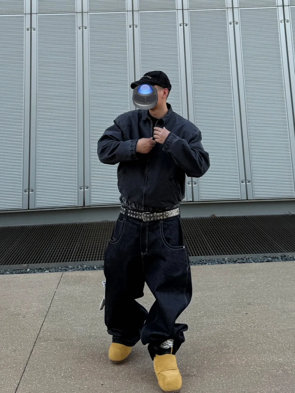 American Sle Ailz Project Ootd Workwear جينز رجالي منخفض الخصر وواسع الساق بنطلون طويل مستقيم قطع السراويل عارضة