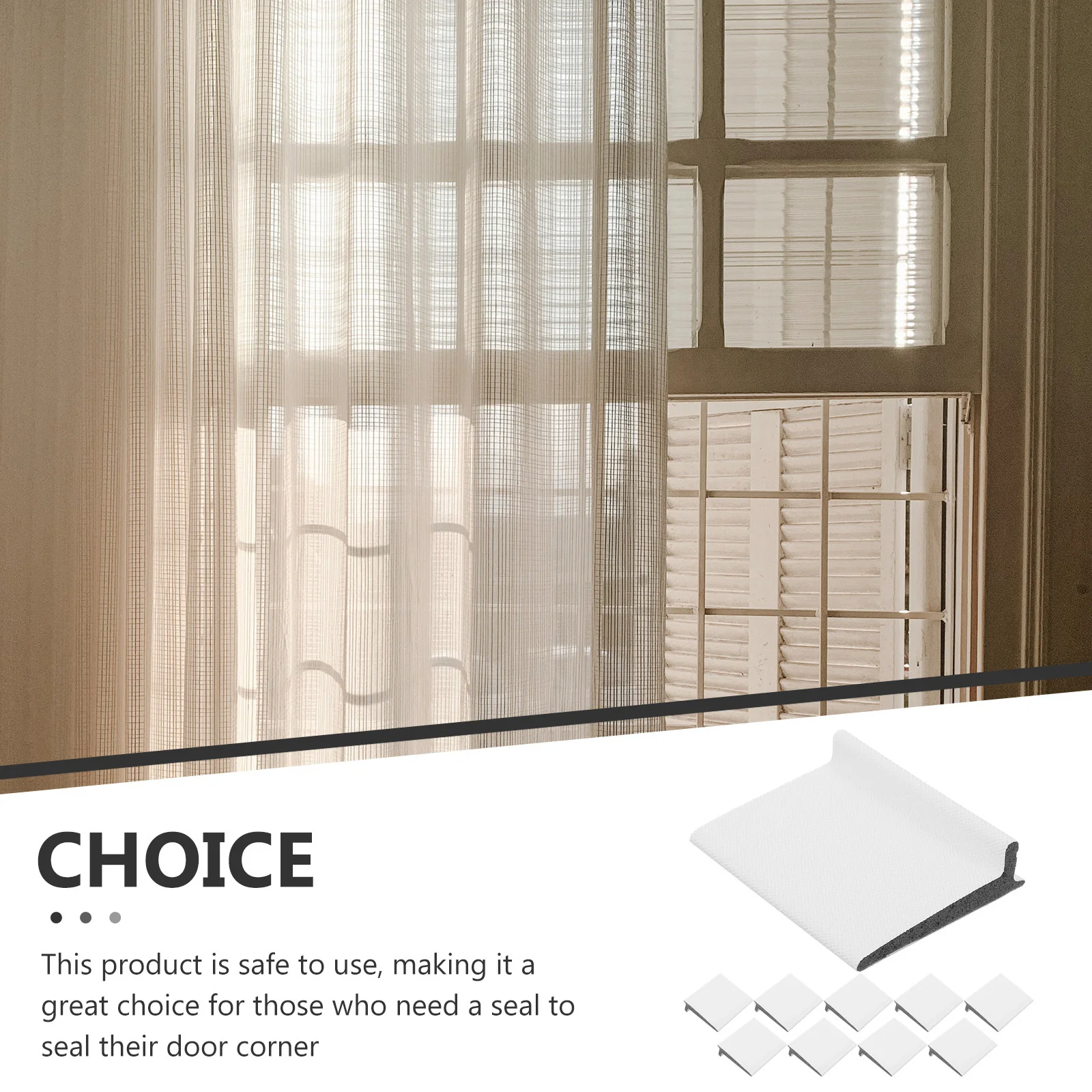 

50Pcs Self Adhesive Door Corner Seals Waterproof Dustproof Easy to Apply No Tools Required Multi Purpose Sealing