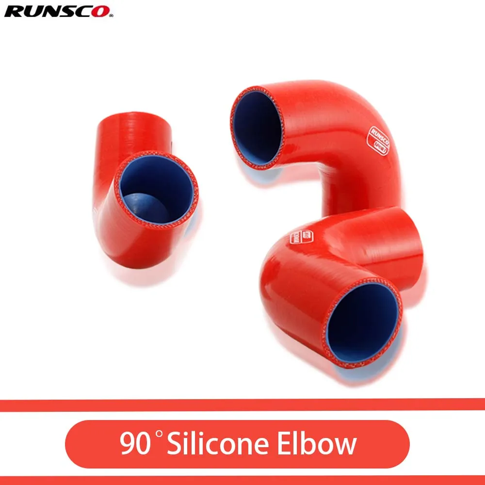 

Runsco ID 2,0/2,25/2,5/3,0/3,5 дюйма силиконовая турбозапускная труба 90-градусный шланг красного цвета