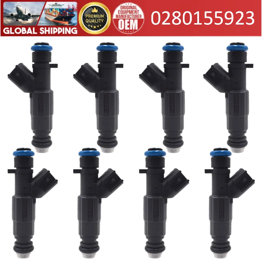 0280155923 High Quality 4/6/8pcs Fuel Injectors For Cadillac 4.6l V8 2000-2005 Jeep Cherokee 4.0L 1999-2004