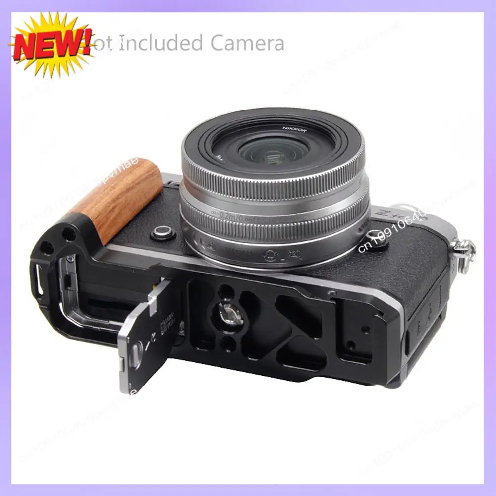T24C Quick Release L Plate Wooden Side Handle Bracket Handgrip For NIKON ZFC Digital Camera Tripod Accessories