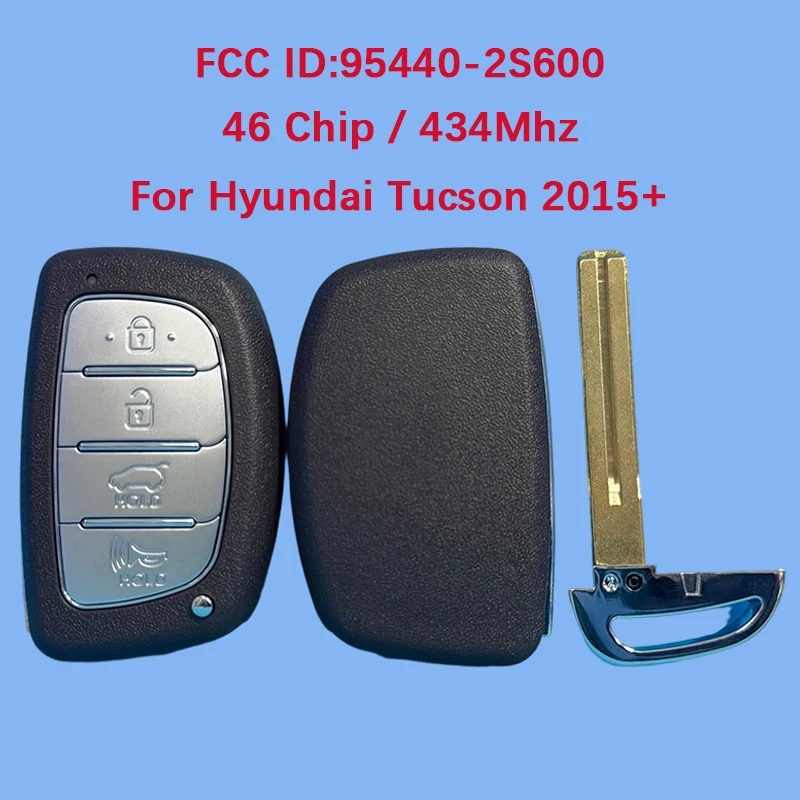 

CN020064 послепродажного обслуживания, 4-кнопочный смарт-ключ, дистанционный автоматический запуск, 46 чипов, 433 МГц, FCC ID 95440-2S600 для Hyundai Tucson 2014-2015