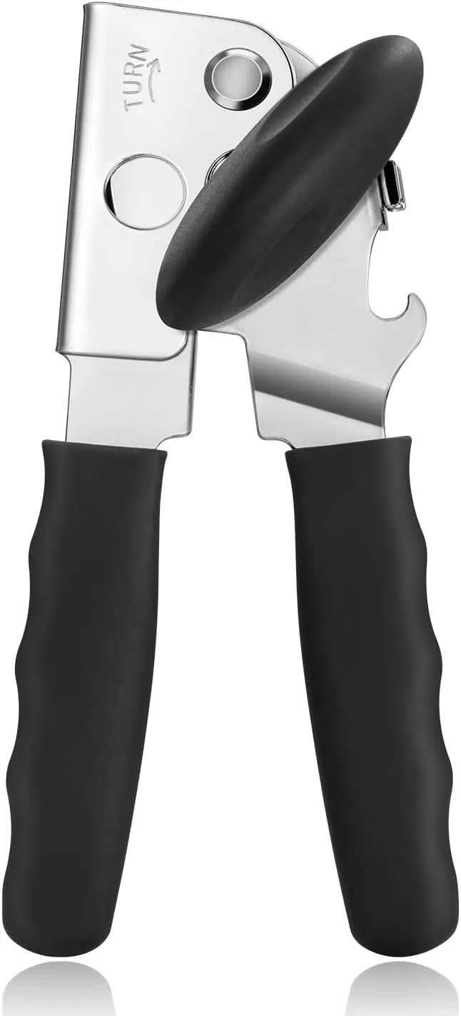 

Heavy Duty Manual Can Opener with Comfort Grip, Sharp Blade, and Magnet for Kitchen Camping Use