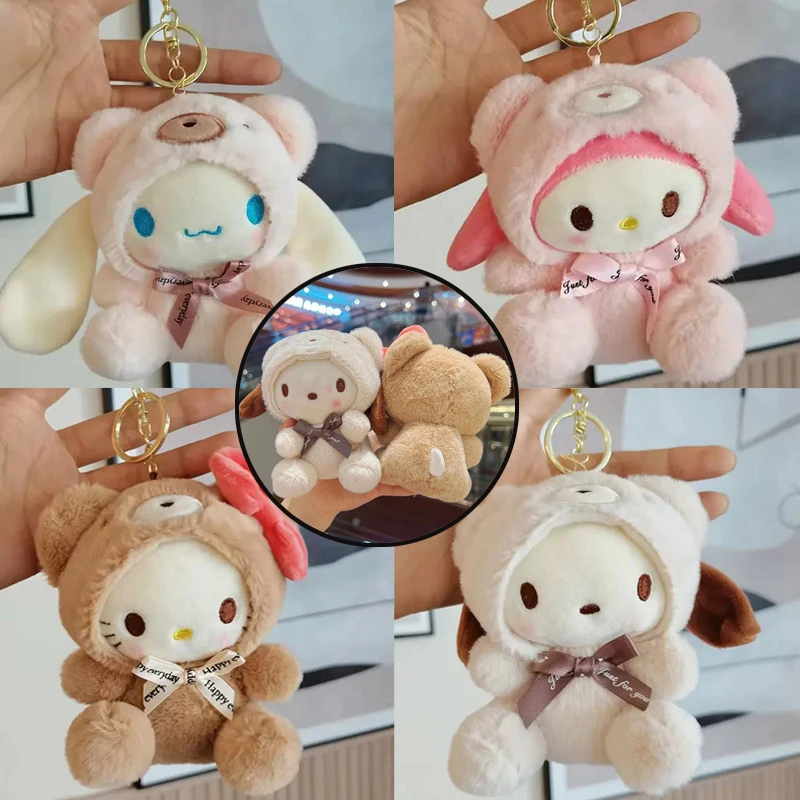 

ХИТ ПРОДАЖ: Милый плюшевый брелок Sanrio 12 см для детей, подвеска Hello Kitty, брелок с персонажами Kuromi, украшение для рюкзака, подарки на день рождения