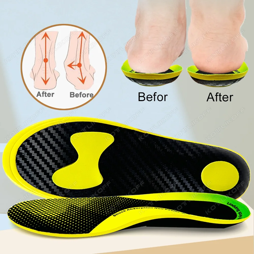 KOTLIKOFF Full-Palm Carbon Plate Shoe Insoles Unisex Shoes Shock-Absorption Lightweight Sports Shoe Bottom Work Boots Insole Pad