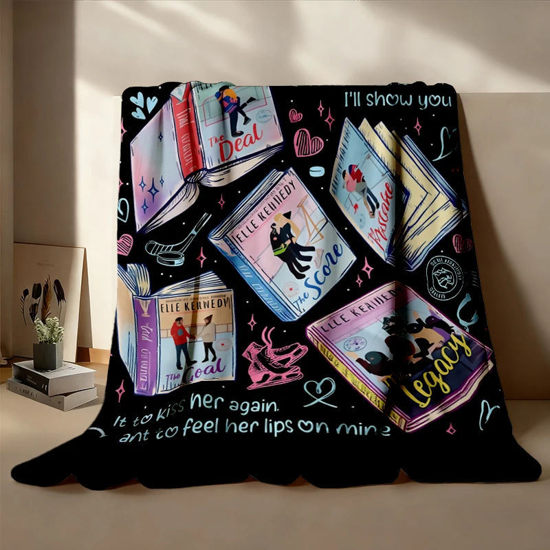 Off Campus Hockey Book Series Flannel Blanket, Graham and Hannah Romance Books Flannel Throw, Show Me And I'll Show You