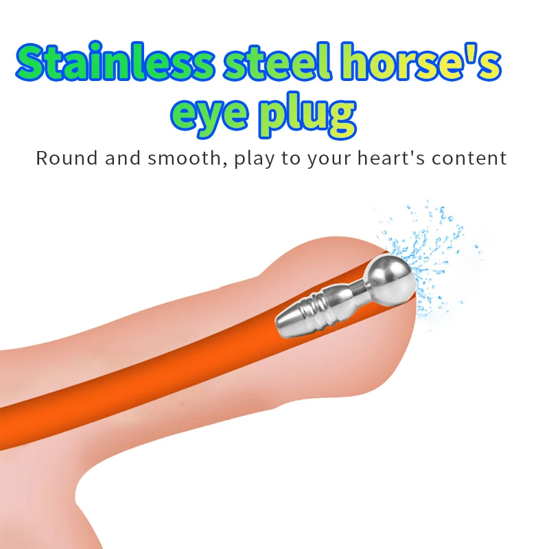 Metal Urethral Catheter Male Urethral Dilator Ejaculation Delay ToyHorse Eye Stimulation Penis Plug Masturbator Sex Toy for Men