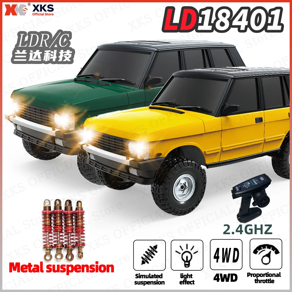 XKS LDRC LD18401 1/18 4WD Off-Road RC Climbing Car - Realistic Range Rover Model 2.4G Anti-Interference Electric RC Toy Gift